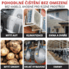 Šest obrázků prezentujících různé způžití vysokotlakého čištění - od mytí aut přes klimatizace, okna, úrodu, průmyslové vybavení až po zemědělské prostory.