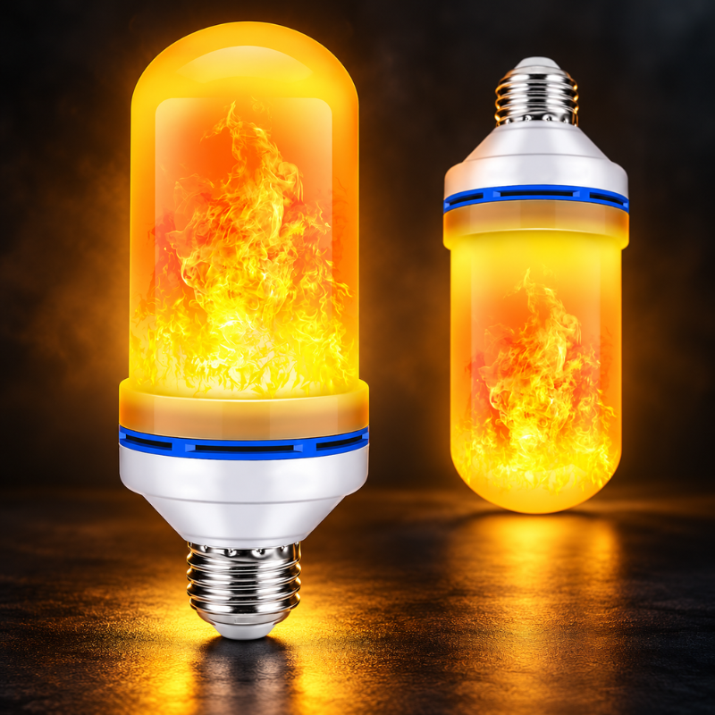 LED žárovka s efektem živého plamene E27 9 W