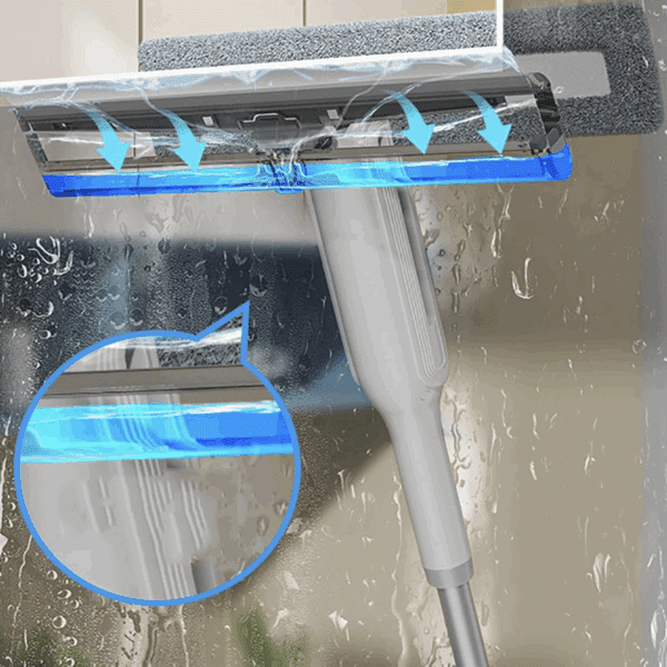 Nástěnná klimatizační jednotka s modře zvýrazněným chladicím systémem, znázorňující tok vzduchu pomocí šipek a detailním pohledem na vnitřní mechanismus.