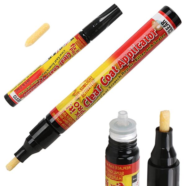 Fix It PRO, černý korekční fix na škrábance na autolaku s aplikátorem a náhradní náplní, určený k opravám drobných poškrábání na karoserii.